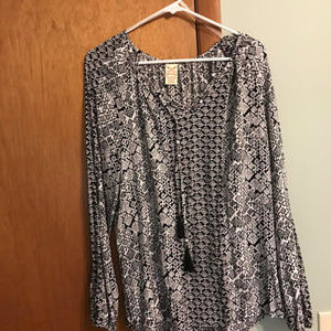 Long Sleeve Tunic Blouse
